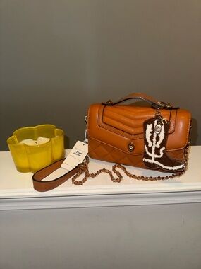 Quilted Crossbody Bag w/ Boot Charm